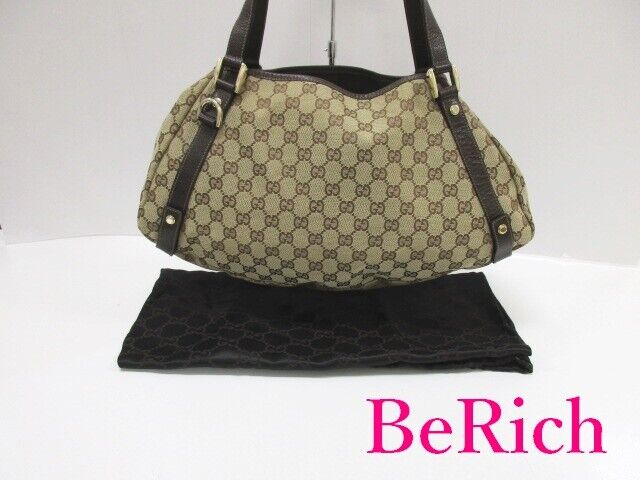 Gucci Shoulder Bag Tote 130736 Abbey Gg Beige Bro… - image 8