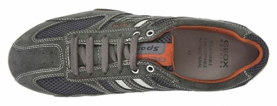 Geox Respira Uomo Snake K Men's Sneakers Low Shoes U4207K Dk Grey off White  | eBay