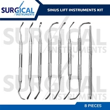 8 Dental Sinus Lift Instruments Kit Perio Implant Surgical Curette Set German Gr