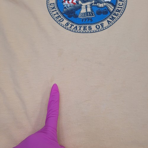 Vintage 80s Army Shirt Large 21x26 Arch Faded USA - Picture 2 of 13