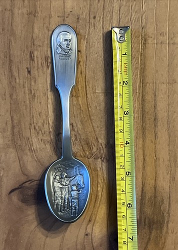 Franklin Mint Bicentennial Fine Pewter Spoon CAESAR RODNEY Revolutionary War - Picture 3 of 4