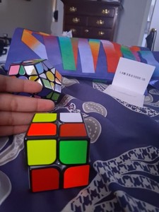 3x3x3 Twisty Cube Strategy Puzzle, Multicolor Plastic Brain Teaser