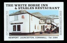 Matchbox label White Horse Inn (outside view) Newport Launceston Cornwall MP1502