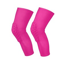 Deep Pink Sports Knee Pads Youth Volleyball Basketball Long Leg Sleeves Brace...