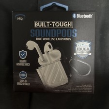 iHip Built-Tough SoundPods True Wireless Bluetooth Earphones NEW WHITE