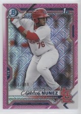 2021 Bowman Chrome Prospects Mega Box Pink Mojo Refractor /199 Malcom Nunez 02u3