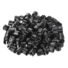 Pack of 150 Clothes Hanger Marker 3XL Size Tag Fit 3mm Rod Black