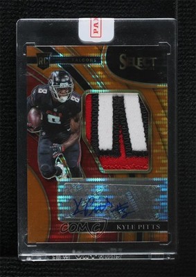 2021 Panini Select Neon Orange Pulsar Prizm 9/25 Kyle Pitts #JRS-KPI Auto RC v9t