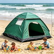 Pop Up Beach Tent XL for 4-6 Person, Instant Automatic UV Protection Sun Shelter