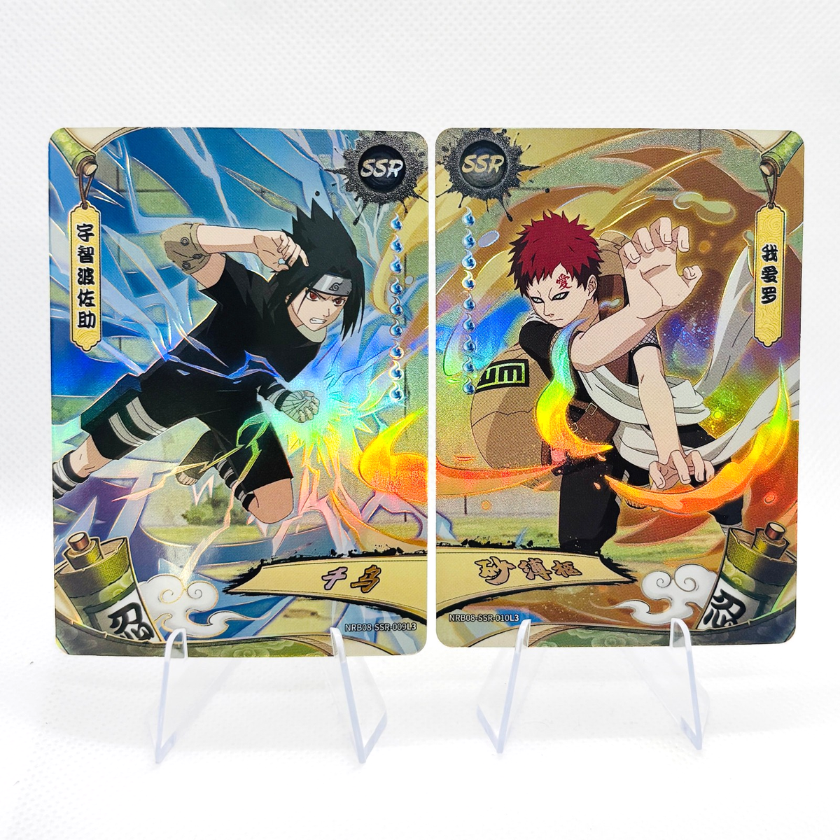Sasuke Uchiha (SSR-009) & Gaara (SSR-010) Kayou Naruto CHINESE