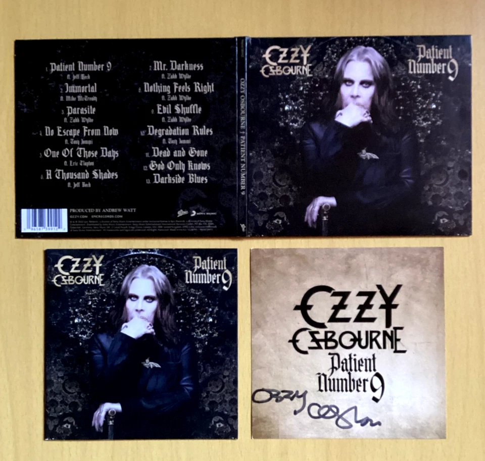 OZZY OSBOURNE RARE HAND SIGNED INSERT + CD PATIENT NUMBER 9 MINT BLACK SABBATH - Image 2 of 2