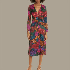 Farm Rio Rainbow Hearts Dress XS NWOT Sustainable Viscose Magic