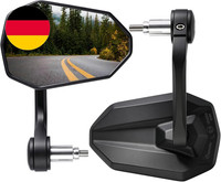 evermotor Motorrad Lenkerendenspiegel, Motorrad Spiegel E-GeprüFt, 360° Drehbar,