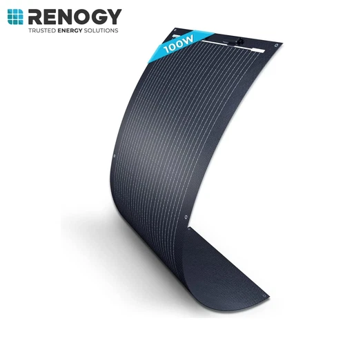 Renogy 100 Watt 12 Volt Black Division Lightweight Monocrystalline Solar Panel