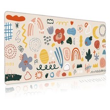 Large Mouse Pad Creative Cartoon Doodle Extended Gaming Mouse Pad Desk Mat St...