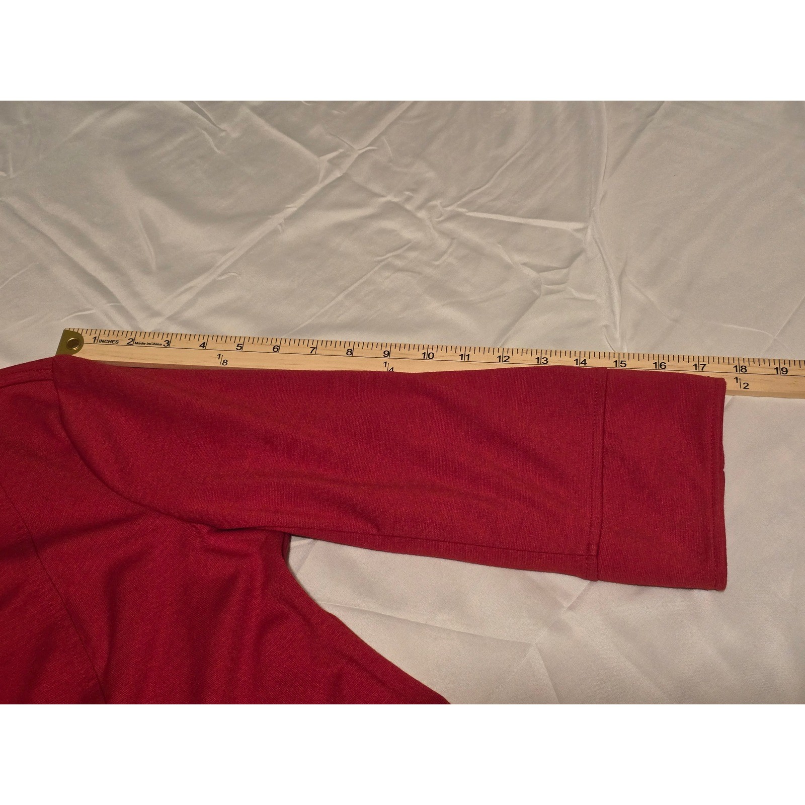 Choices Red Knit Button Front Jacket Collarless B… - image 6