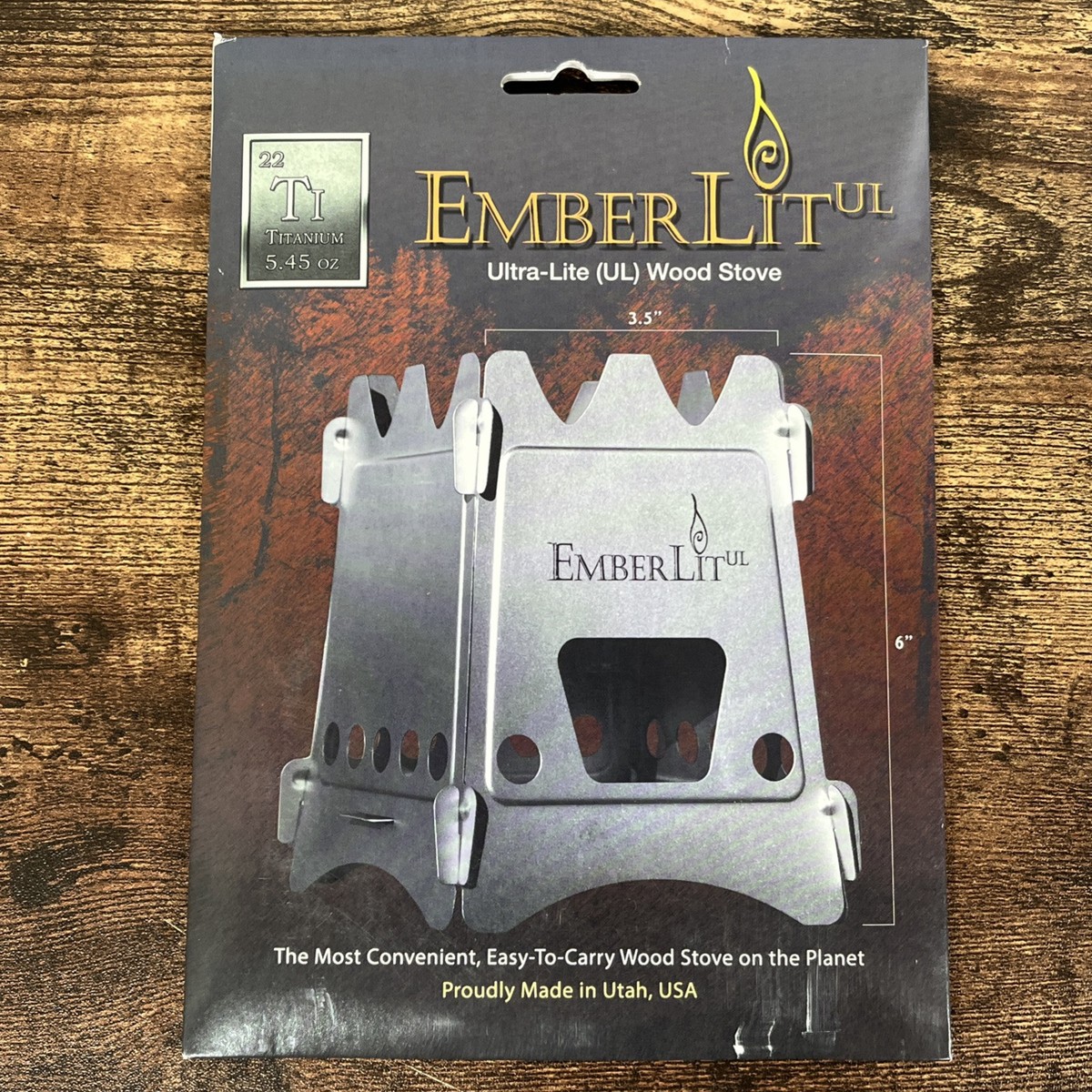 New EmberLit Ultra-Light Titanium Stove EMBERLIT-UL STOVE