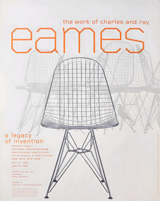 Charles & Ray Eames Wire Chair Poster Design Exhibition -12X16/16X20/18X24/24X36