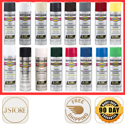Rust-Oleum Professional High Performance Enamel Spray Paint, 15 Oz, Choose Color