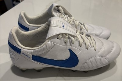 Nike Premier 3SG-Pro Low-Top Soccer Cleats White/Signal Blue, Size 9
