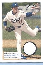 2003 Fleer Double Header Flip Card Game Used #KI Kazuhisa Ishii Jersey Card