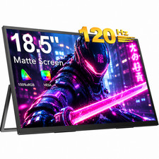 EVICIV 18,5 Zoll Monitor 120Hz FHD IPS 100% sRGB HDR USB-C VESA Gaming Switch
