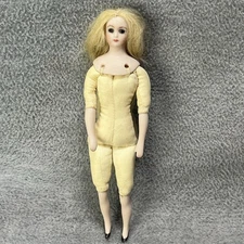 Vintage Artist Doll House Lady Cabinet Size Ready to Dress 6"