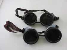 Fibre-Metal Safety Goggles Glasses Round Lens Side Shields Steampunk Vintage