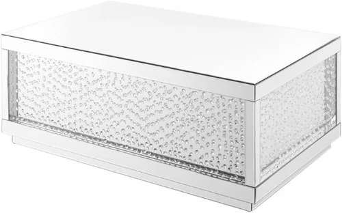 Elegant Lighting 48 inch Rectangle Crystal Coffee Table In Clear Mirror Finish - Picture 4 of 9