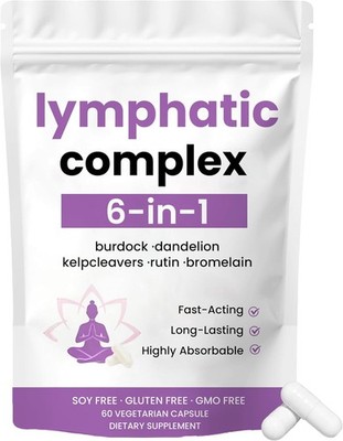 6-in-1 Lymphatic Complex,Lymphatic Drainage Supplements|Herbal Blend