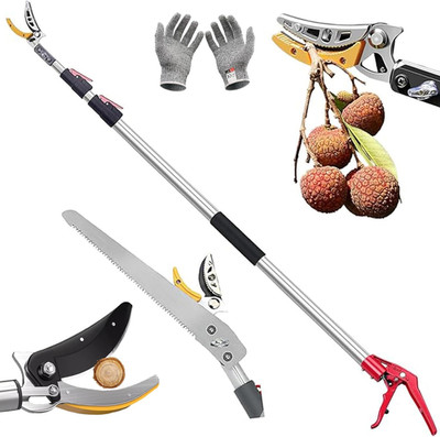 Extendable 4.2-7.2 Ft Lightweight Tree Pruner & Pole Saw for Easy Trimming
