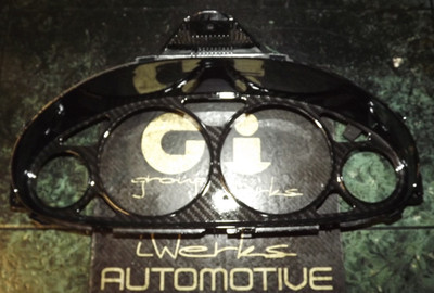 OEM+ 94-01 Acura Integra faux carbon fiber gauge cluster meter visor assembly GV