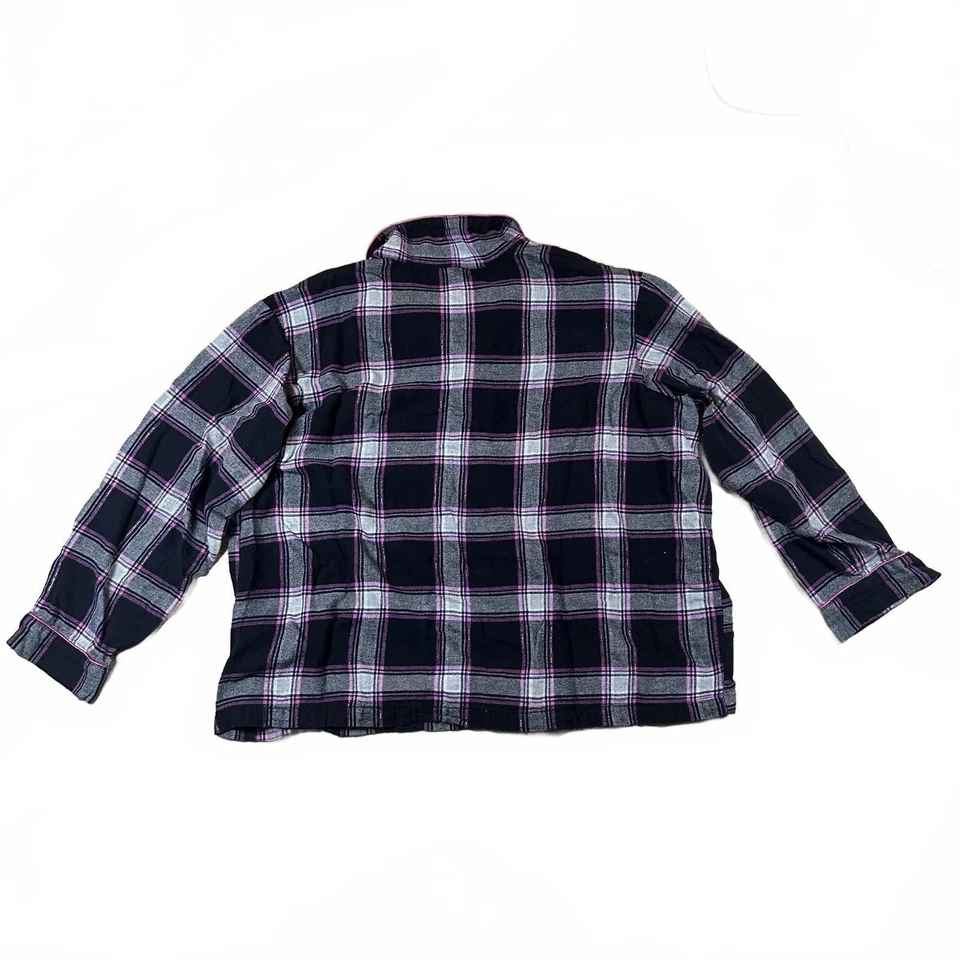 Joe Boxer Mujer Franela Negro Rosa Cuadros Y2K Foto 2 de 4