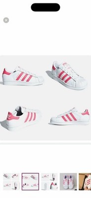 Adidas Superstar J Cloud White Real Pink Shoes CG6608 big kids