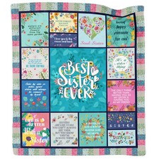 Best Sister Gifts Blanket for Birthday Mother's Day, Christmas - Big Gift Ideas