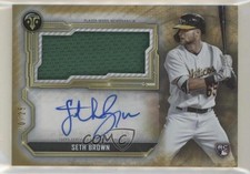 2020 Topps Triple Threads Single Jumbo Relics Gold 10/25 Seth Brown Auto 4l3
