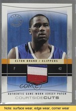 2003 Flair Final Edition Platinum Team Win Total 2/28 Elton Brand Patch READ s7f