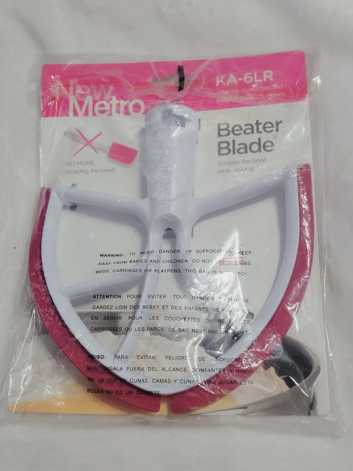 Nueva hoja batidora original Metro KA-6LR funciona con la mayoría de los cuencos KitchenAid de 6 o 7 cuartos de galón Foto 4 de 4