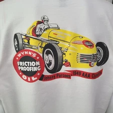 Vintage GASSER/DRAG/NASCAR/SPRINT/MIDGET RACE DECAL T-shirt 1949 WYNNS SPECIAL