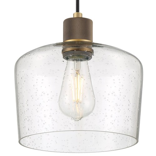 Access Lighting 63141LEDDLP/SDG Port Nine 9"W LED Mini Pendant - Antique Brushed