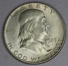 1949-D Franklin Half Dollar 50C - AU/UNC