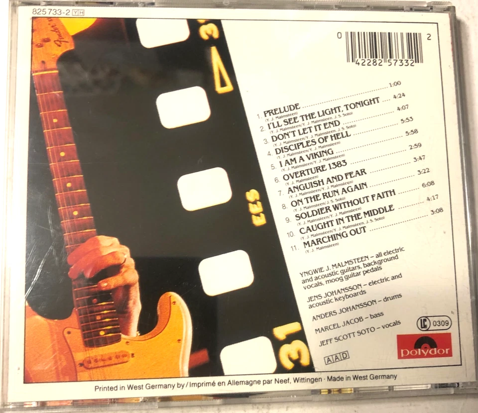 Yngwie Malmsteen's Rising Force   Marching Out (CD 1985 Polydor ) early German p - Image 2 of 4