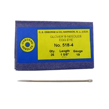 C.S. Osborne Pack Of 25 Glover's Needles #518 (518-4) Size 4 Made In USA