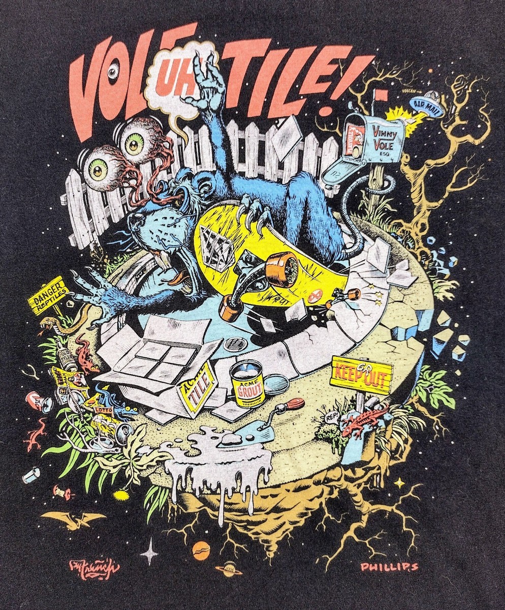 VINTAGE 2007 VOLCOM Jimbo JIM PHILLIPS Featured Artist T VINTAGE 2007 VOLCOM Jimbo JIM PHILLIPS Featured Artist T