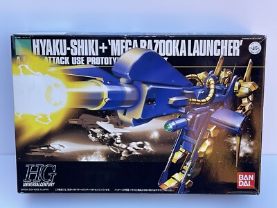 Bandai HG 1/144 HYAKU-SHIKI + MEGA BAZOOKA LAUNCHER Model Kit #048 Neu Sealed