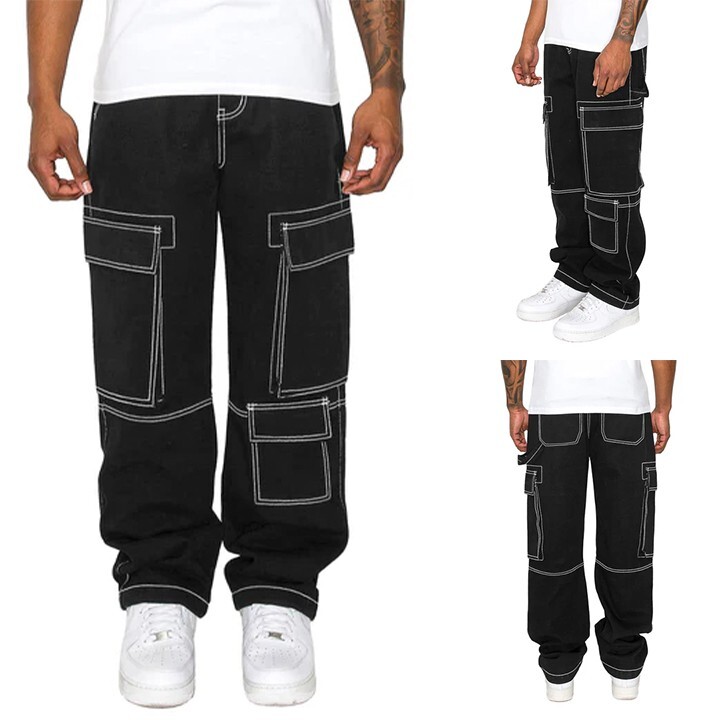 Victorious Men's Essential Contrast Stitch Baggy Utility Victorious Men's Essential Contrast Stitch Baggy Utility
