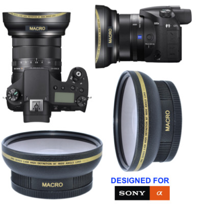 DEDICATED PRO 32K 72MM WIDE ANGLE MACRO LENS for SONY CYBER SHOT DSC-RX10 III 