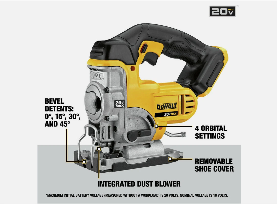 Dewalt dcs331b 20v max 2024 jig saw stores