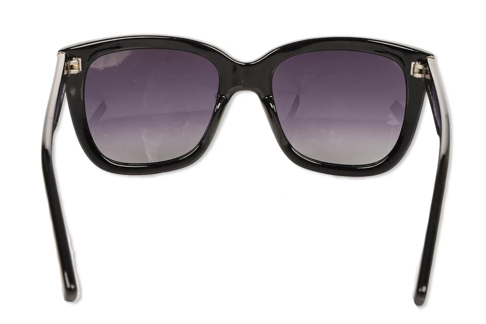 Gafas de sol polarizadas grandes de diseñador negras/púrpura Cole Haan C16144 10NR para mujer Foto 4 de 4