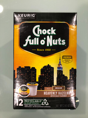 CHOCK FULL O' NUTS HEAVENLY HAZELNUT MEDIUM ROAST KCUPS 12CT
